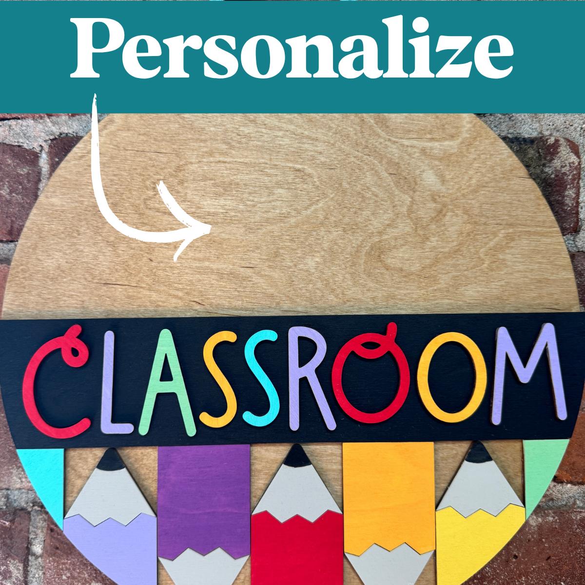 DIY Personalized Classroom Sign - Pencil