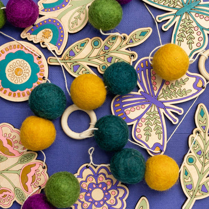 DIY Craft Kit - Folksy Flower Garland