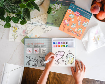 Watercolor Book and Paint Set - Animal Kingdom