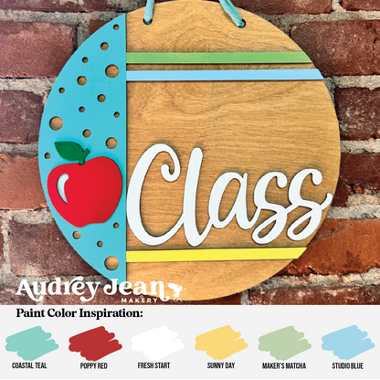 DIY Personalized Classroom Sign - Apple