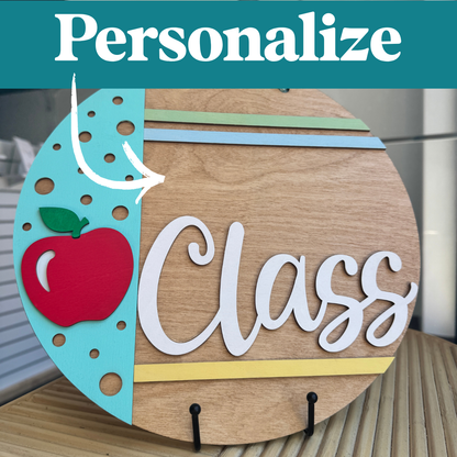 DIY Personalized Classroom Sign - Apple