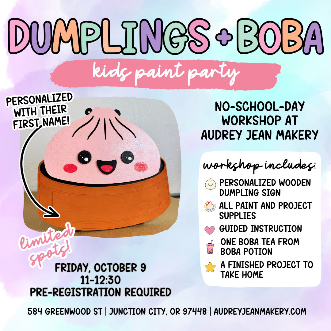 Dumplings + Boba Kids Paint Party
