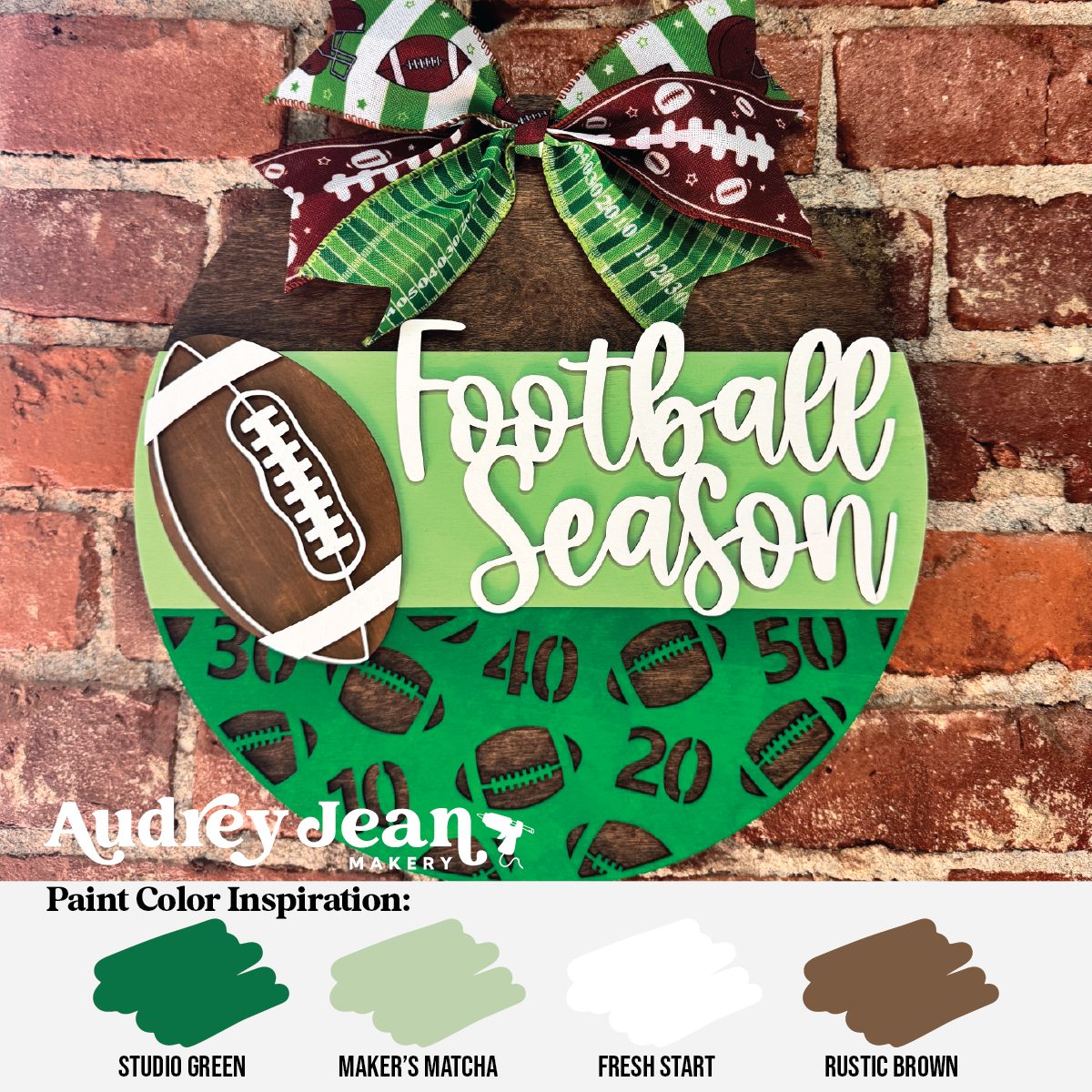 Football Season Door Hanger Round