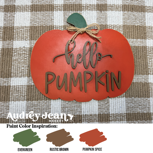 Hello Pumpkin Shelf Sitter