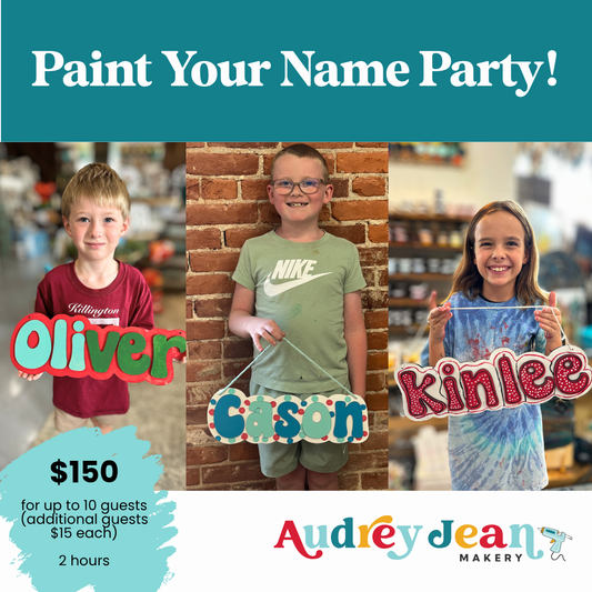 Paint Your Name Party!