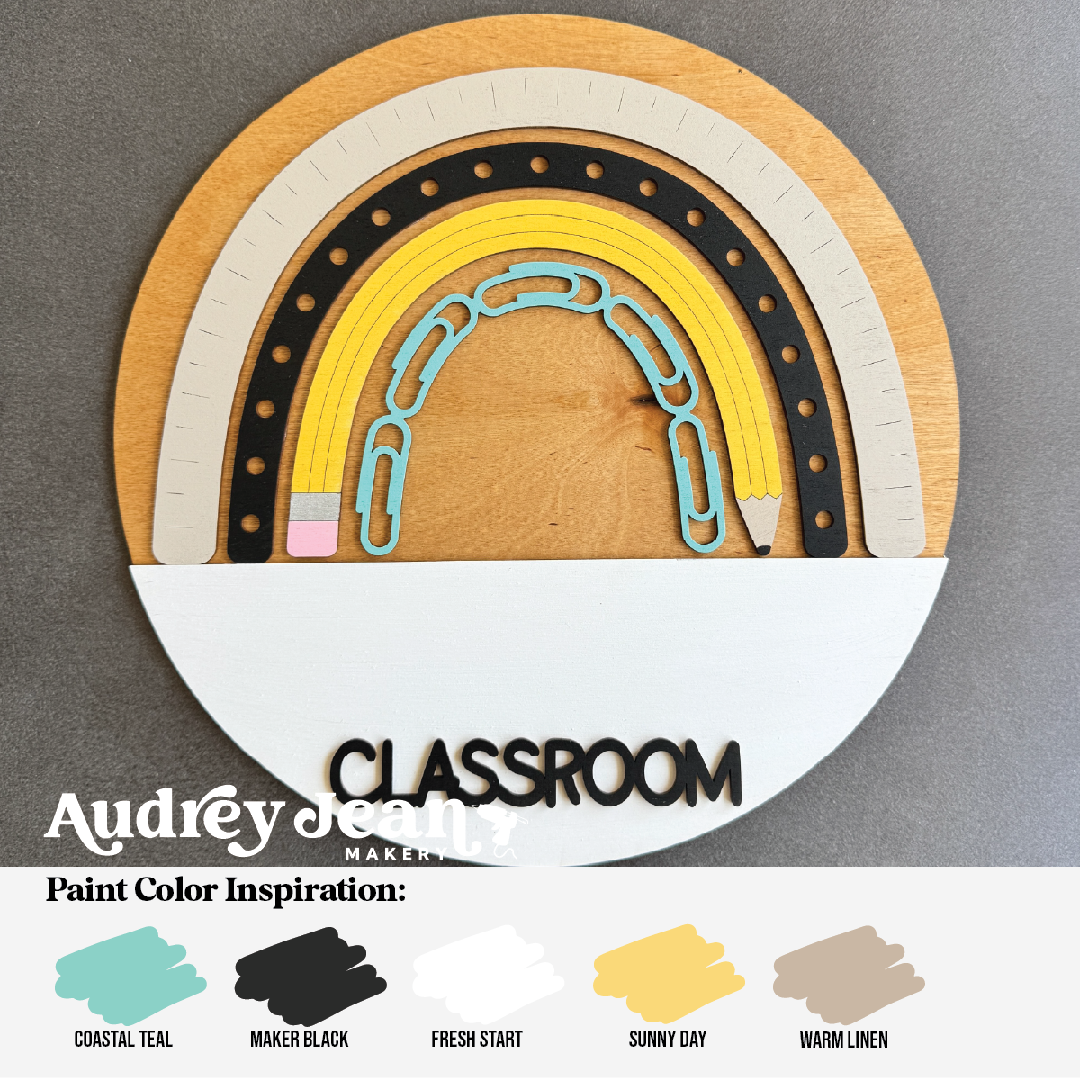 DIY Personalized Classroom Sign - Rainbow